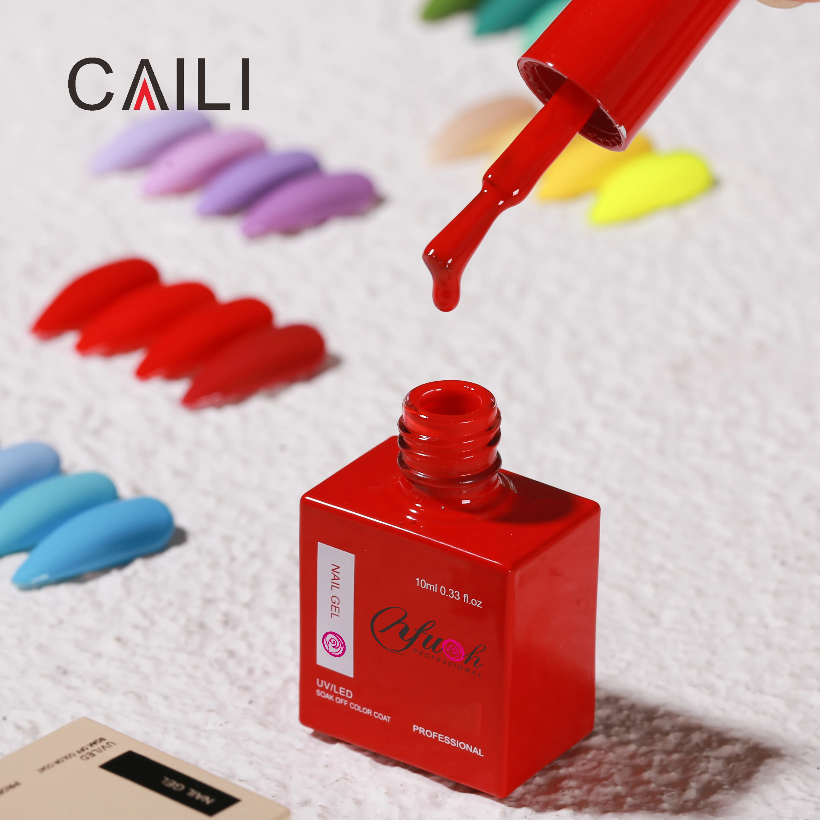CAILI Well-stock Low MOQ 10ml  Soak Off UV LED Professional Starter 42 Colors Semi-permanent Gel Nail Polish Kit Gel varnish