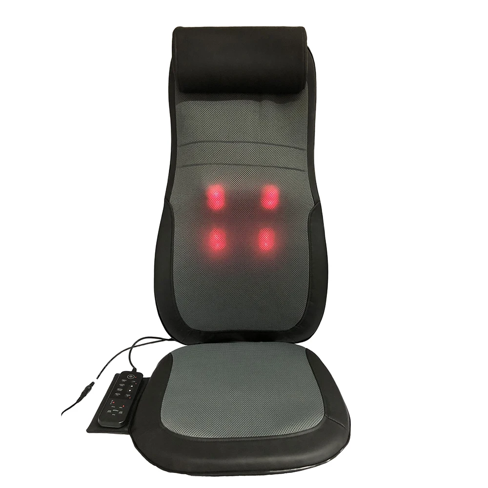 Masajeador 3D Shiatsu Massage Cushion with Heat Thai Massage Chair Pad Kneading Back Massager for Home Office Seat use