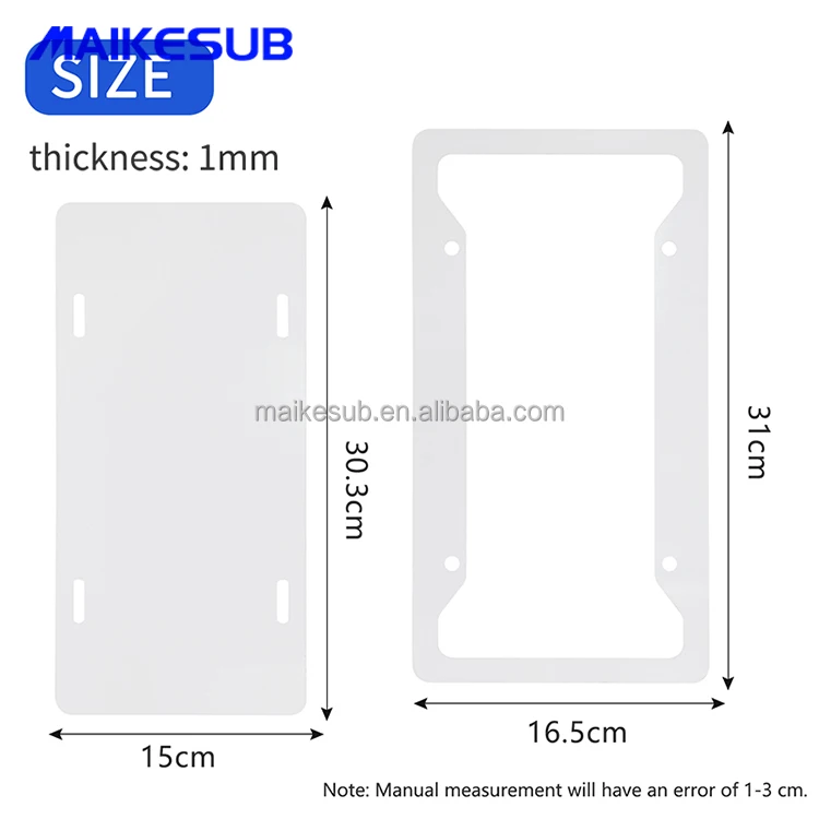 sublimation blank license plate Aluminum Blank License Plates Personalized Printing Heat Transfer Car