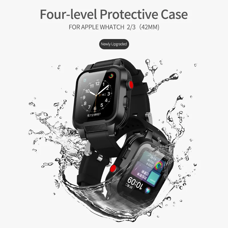  Высокоэффективный мягкий чехол из поликарбоната и ТПУ для IWatch iWatch 42 мм с защитой от