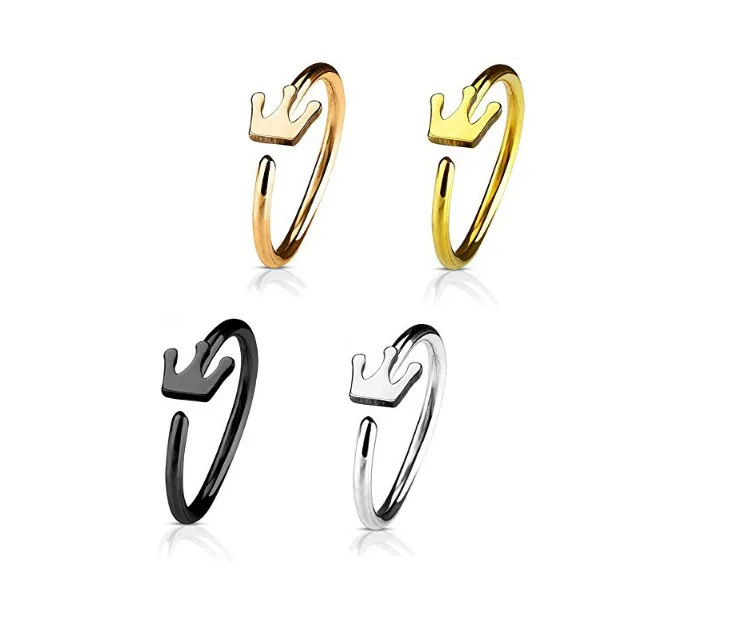 
New body piercing Stainless steel love nose ring C type anti-allergy nose nail piercing accessories luxury nose rings bulk 