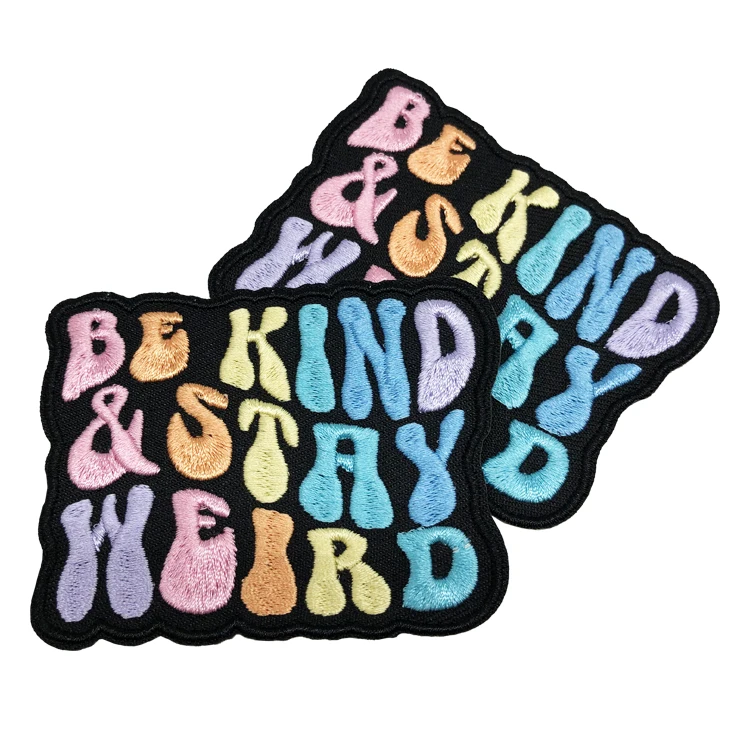 Heat Transfer Embroidery Patch Custom Brand Logo Embroidered Clothing Badges Iron On Embroidery Patches for Clothing