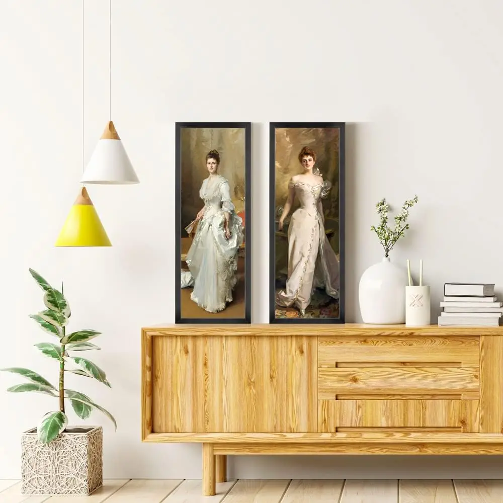 8*24 Picture Frame Black Wood Poster Frame Home Decoration Environment Friendly Modern Rectangle Black Photo Frame