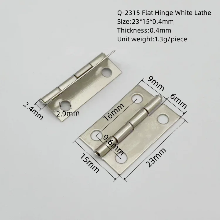 Wholesale of flat open small hinges by manufacturers,white chain furniture,wooden boxes,bags,1-inch metal hinge accessories