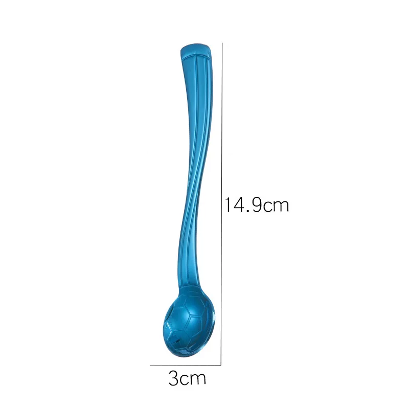 Yangjiang Factory High Quality Creative Football 18/8 Gold Stainless Steel Spoon Coffee Tea Dessert Salad Spoon