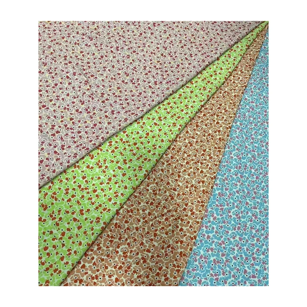 Шаблон дизайна 100% вискозное волокно для халат wasmo Сомали видео с мелким цветочным принтом 100 набивные ткани женские платье шерстяное платье с 125-130gsm