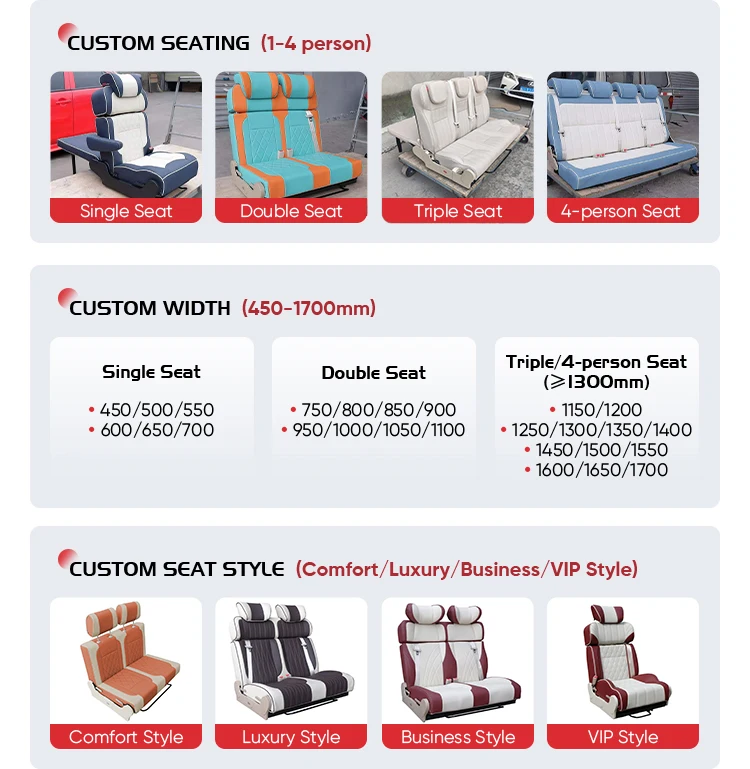Rv comfort folding seat bed with the multi-gear armrest can choose the 2/3 points seat belt