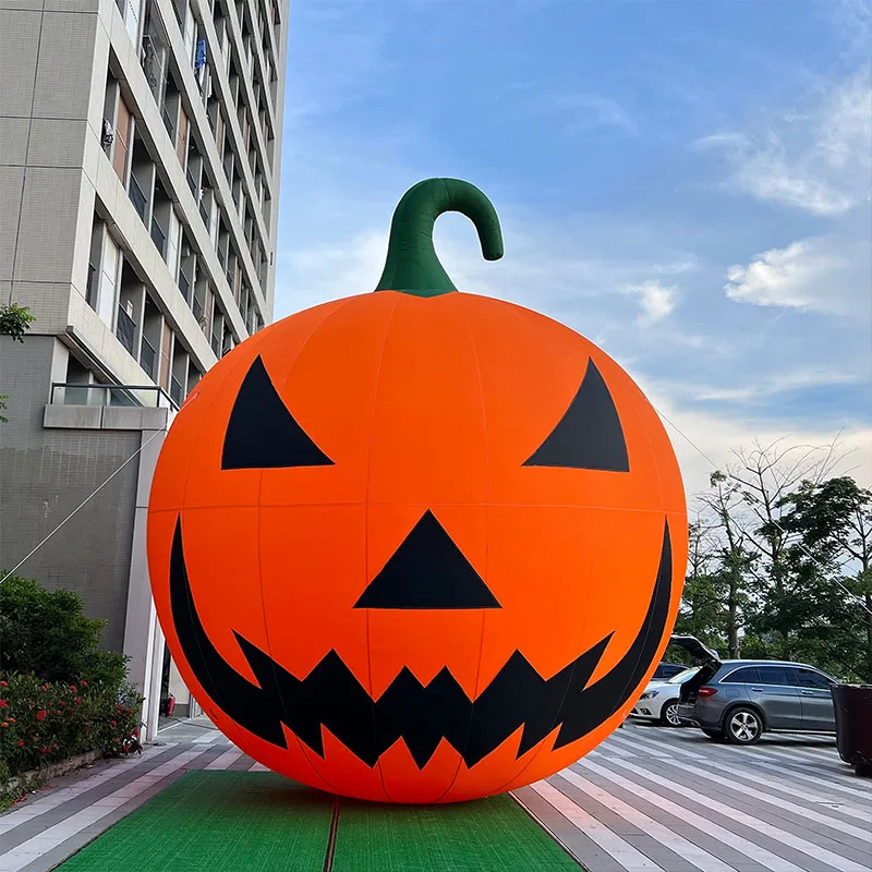 Giant Inflatable Pumpkin Halloween Decorations With Blower, Outdoor Holiday Party Halloween Decor Blow Up Pumpkin