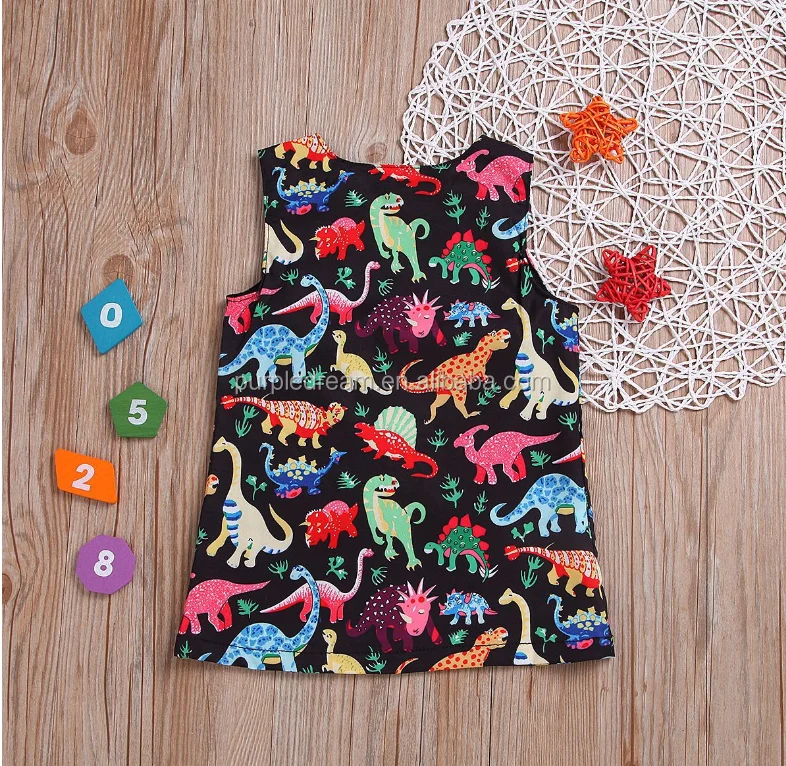 
Summer New Sleeveless Clothing For Kids Dinosaur Printed Boy Tank Tops Cotton Soft Clothes 