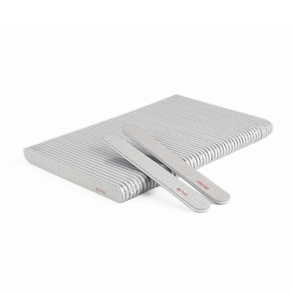 1000Pcs/Case Professional Wholesale Nail Manicure Tool 2 Sides Zebra Regular Nail File Set For Nail Beauty