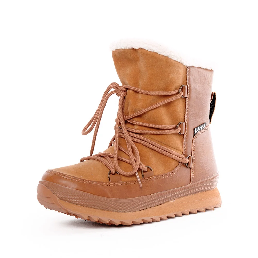 2021 New Winter Children Snow Boots Genuine Leather Wool Girls Boots Plush Boy Warm snow shoes with fur