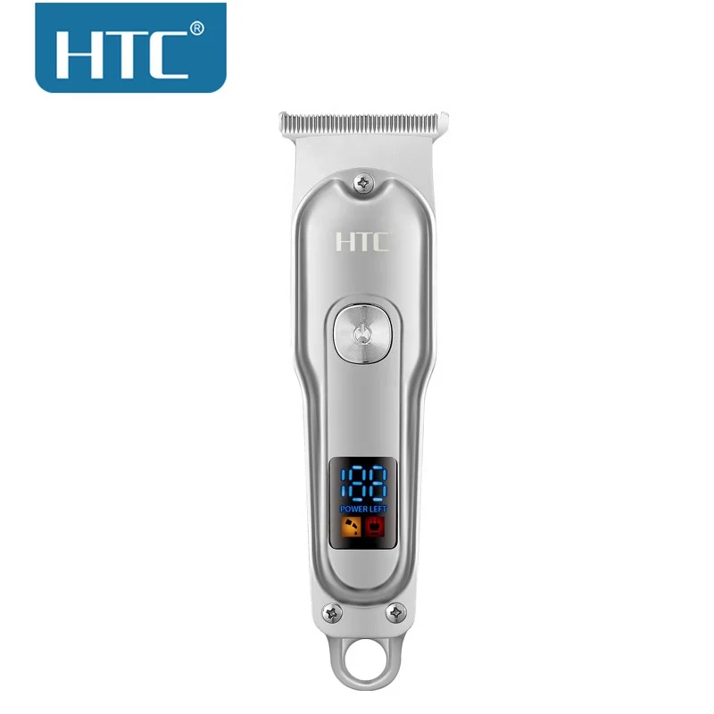 HTC AT-179 Профессиональный Металлический Электрический парикмахерский триммер для волос Беспроводная перезаряжаемая машинка стрижки мужчин