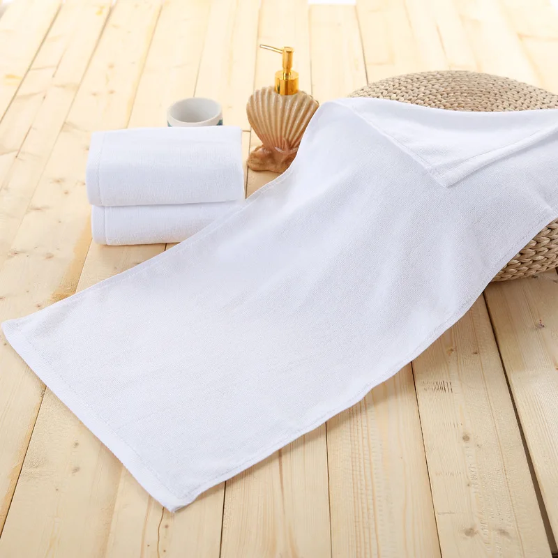 Wholesale Skin-Friendly Hotel White Spa Hand Towel Water Absorption Bath Towels Terry White Facial Towels