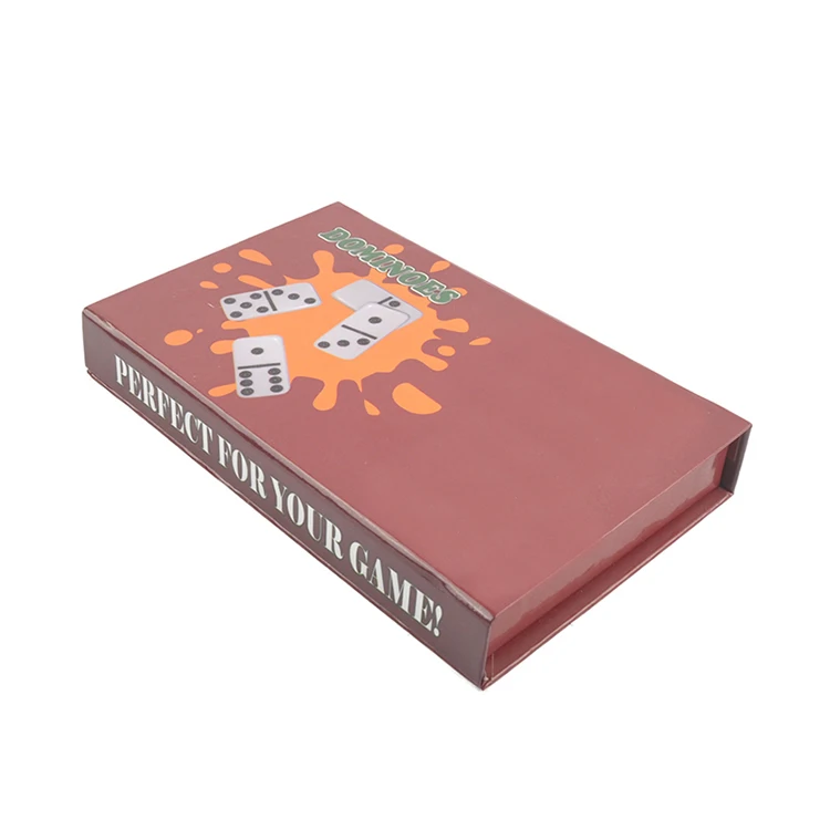 Double Six Professional Dominoes White with Black Dots and gift box