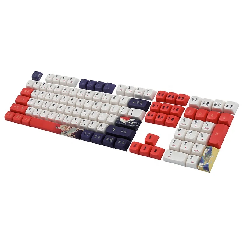  Personality PBT Sublimation Opaque Keycaps Antique Painting Theme 104/108 XDA Profile Satellite