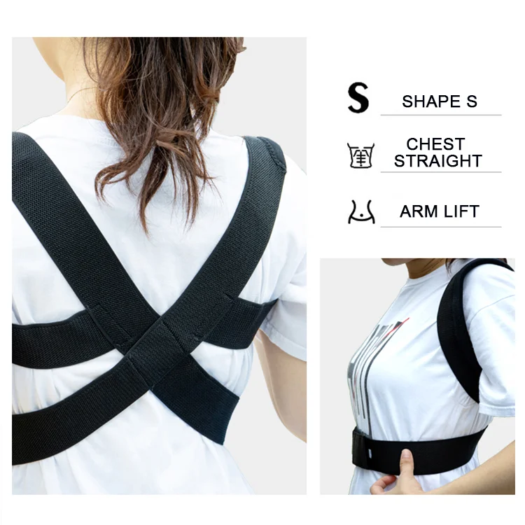 Upper Back Shoulder Brace Neoprene Posture Corrector Adjustable Back Support Belt