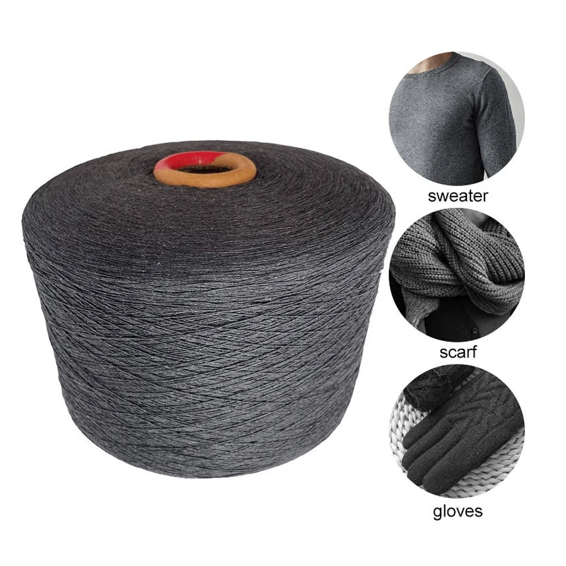 High Tenacity Knitting Machine Recycled Weaving Polyester Yarn Knitted Open End Acrylic Blended Yarn For Sale