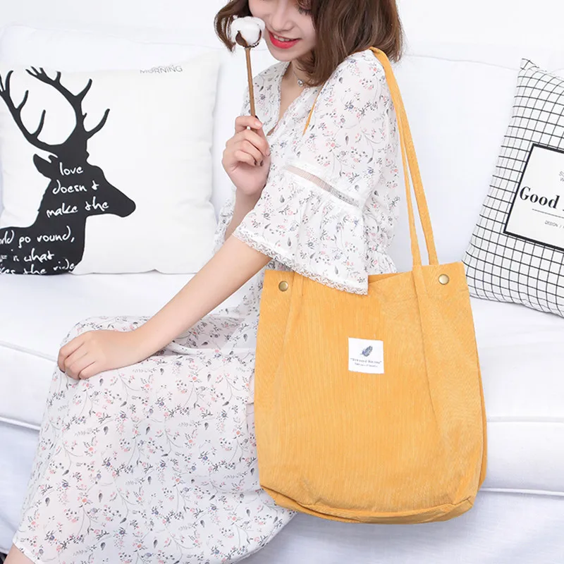 Stock hot sale portable large capacity shopping bag ecofriendly for student