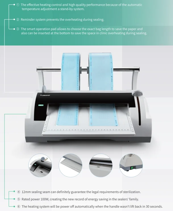 Dental Plastic Sealing Machine Medical Use Sterilize Automatic Sealer Medical Dental Sealing Machine For Pouches