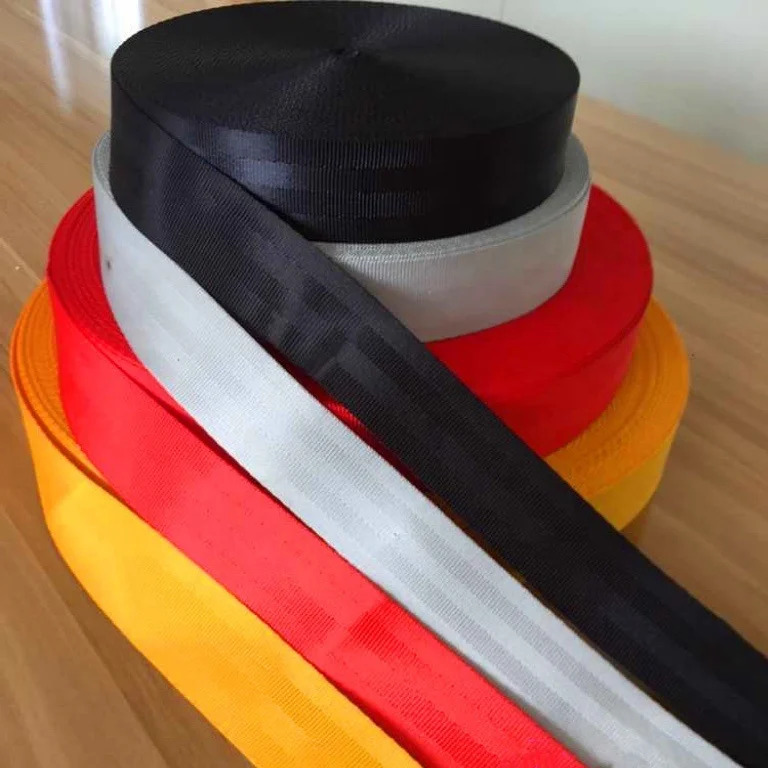 High Quality Resilient Color Webbing Strap Seat Belt Car Safety Belts military webbing dog leash webbing belt
