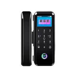 Tuya WiFi App Digital Electronic biometric Fingerprint glass door lock