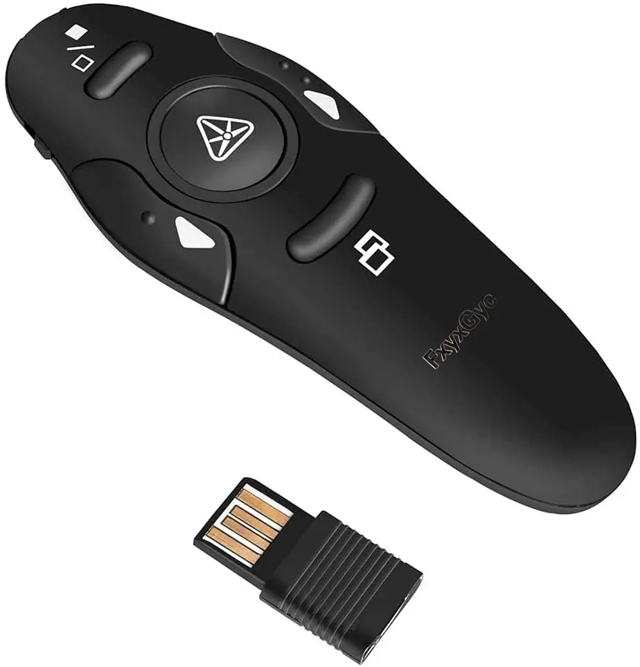 Wireless Presenter Remote Radio Frequency 2.4GHz USB Remote Control for Presentation PowerPoint Presentation clicker for Mac/Key