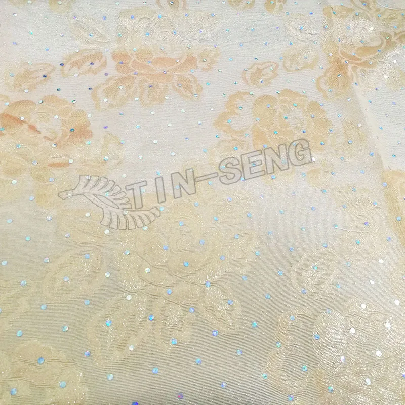 Light Tulip Color Cotton Jacquard Fabric for Curtain