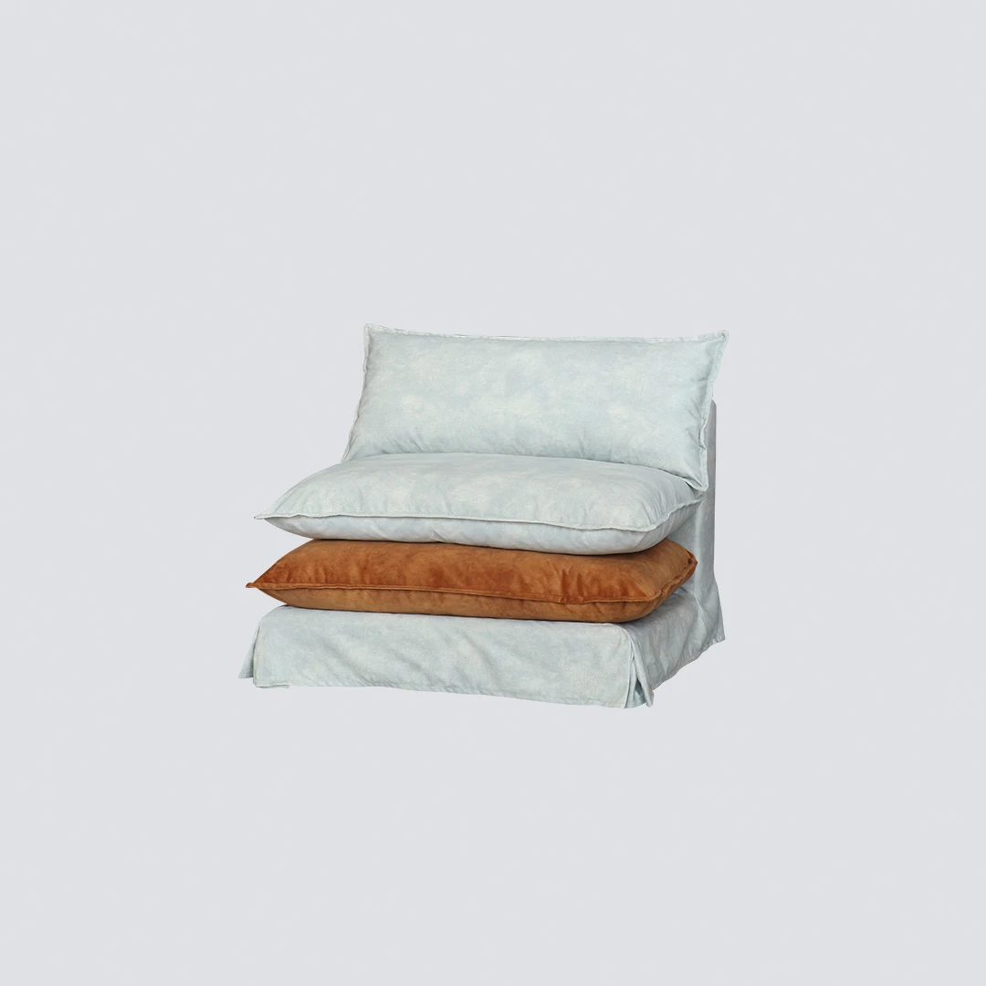 NS FURNITURE living-room slipcover sofa set modern design light luxury hotel lounge chairs single one seat sofa Nordic fabric