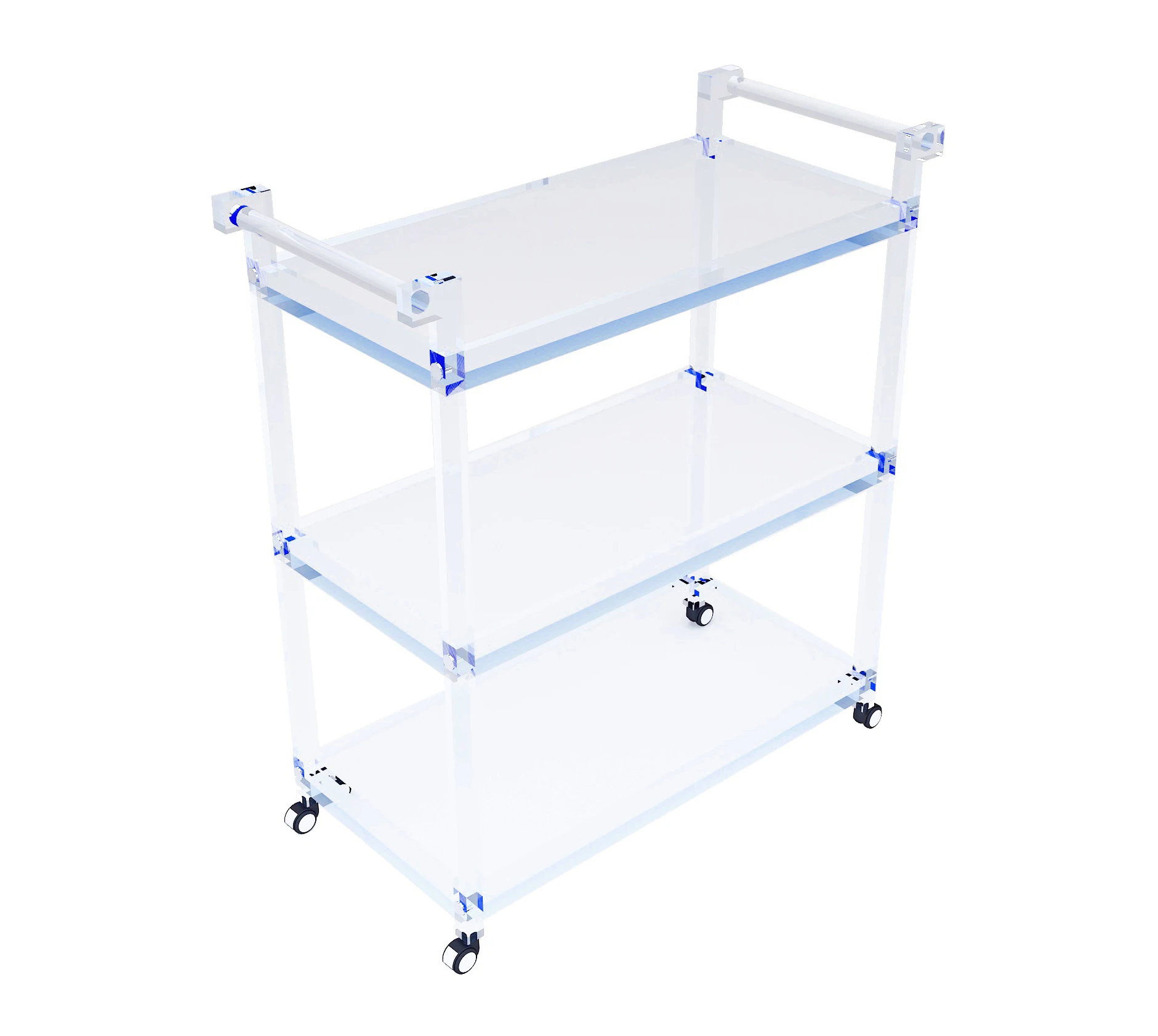 birthday wedding party  high transparent five star Restaurant food serving 3 tray food trolley