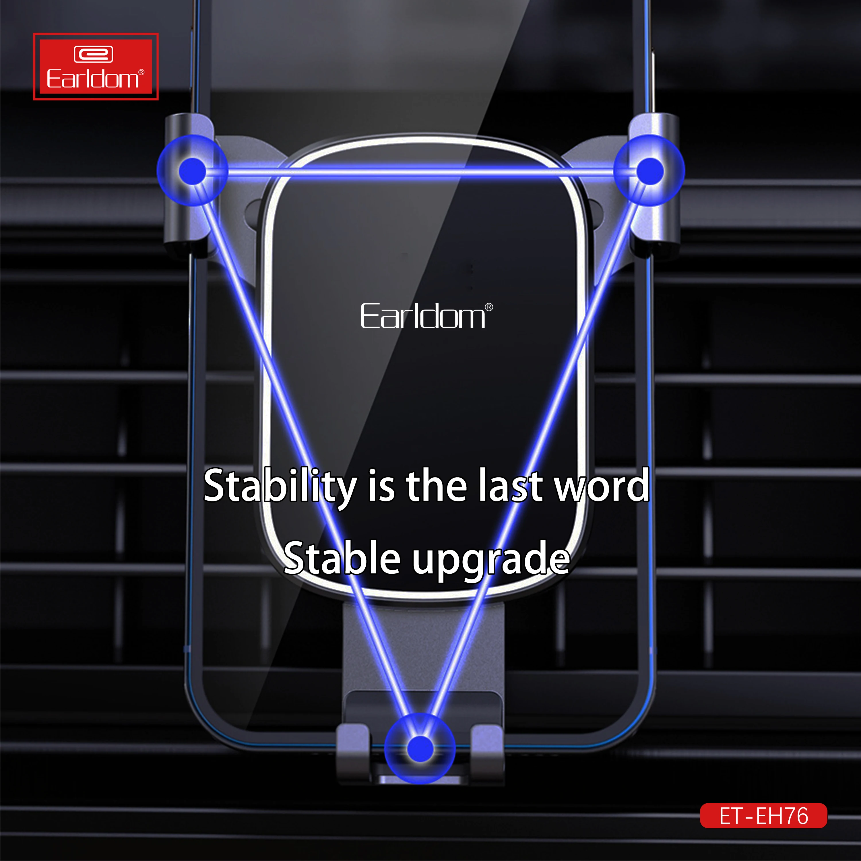 Earldom, устанавливаемое на вентиляционное отверстие в салоне автомобиля гравитационный Автомобильный держатель для мобильного телефона регулировка угла закаленная стеклянная панель автомобильный держатель для телефона на магните