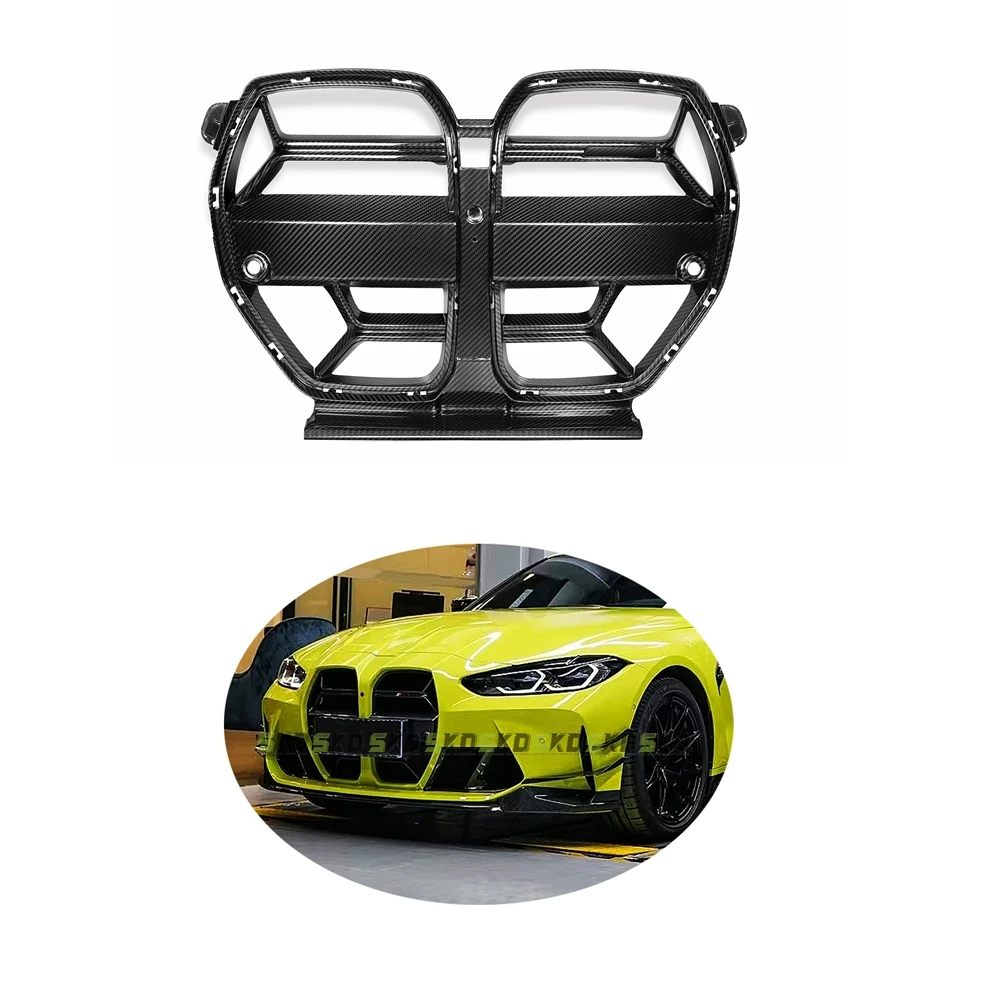 Shark Dynamic For BMW M3 M4 G80 G82 2021-on Dry Carbon Fiber CSL Style  With ACC Front Nose Grille Grill