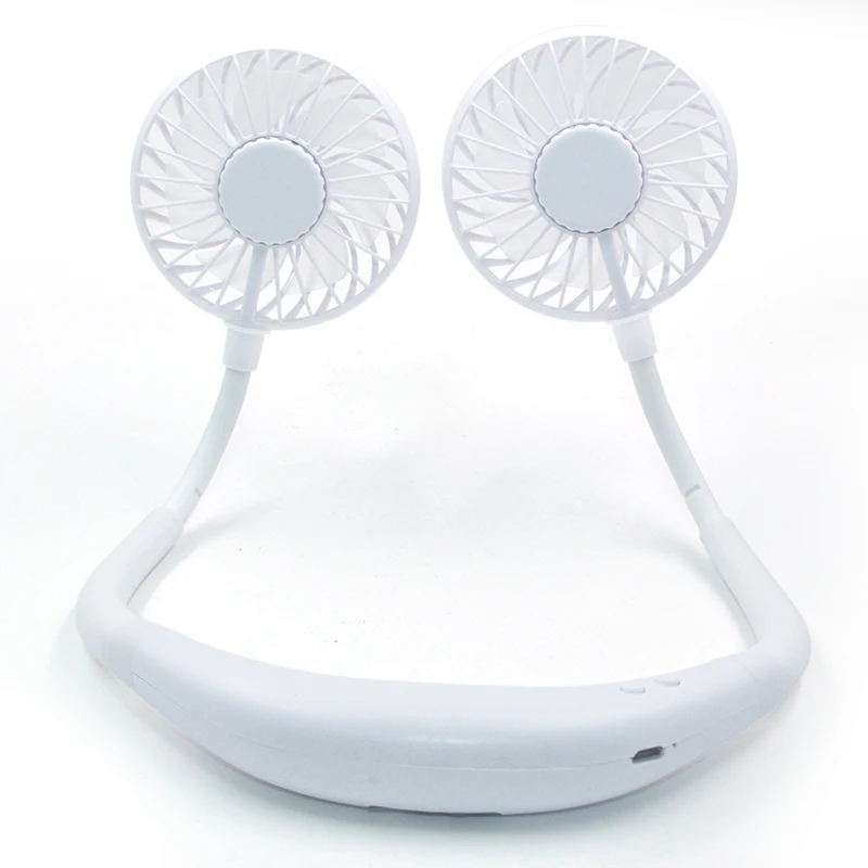 2021 High Quality Cheap Price LED Hand Free Lazy Neck Fan Portable Rechargeable Hanging Mini Neck Cooler Fan