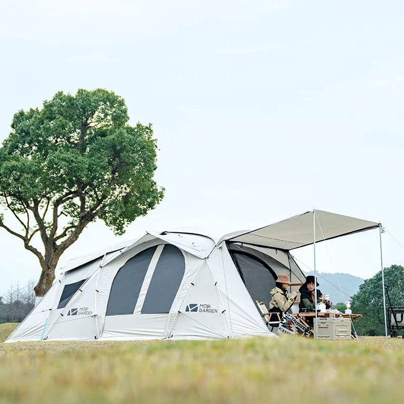 Mobi Garden outdoor camping rainproof sun protection UPF 50+ large space Holiday Stars tunnel tent for 4-8 person