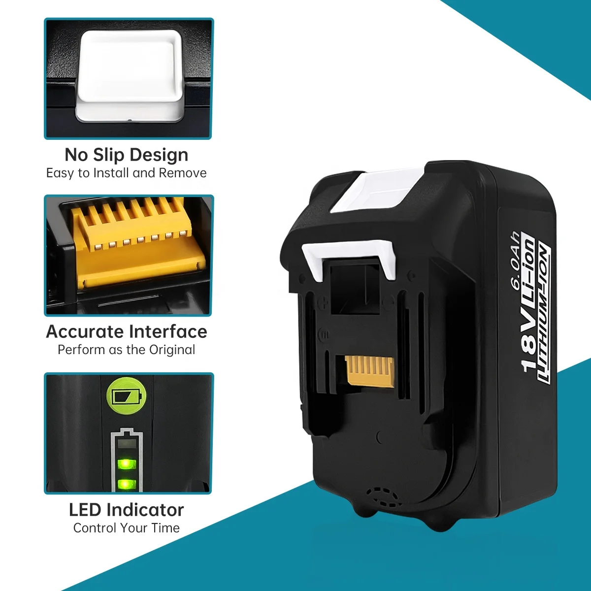 Best Sale Replica Makita Battery BL1860 BL1850 Lithium ion Bl1830 Batterie for Makita 18v LXT Battery 4.0Ah with BMS