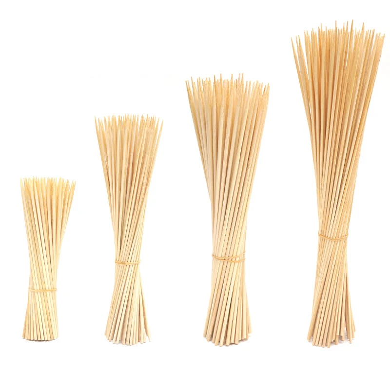 Reasonable Price Custom Long Round Chicken Disposable BBQ Bamboo Stick