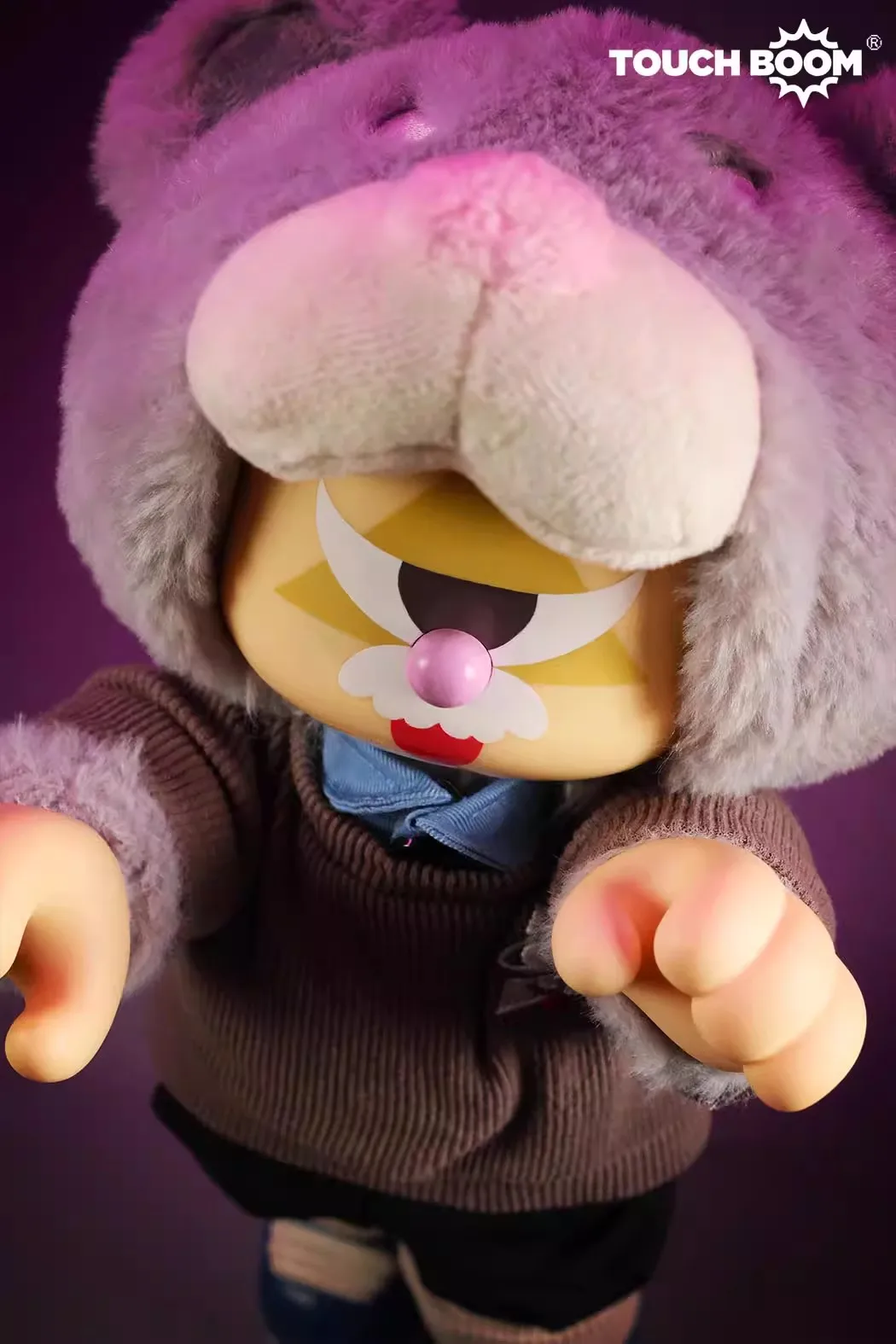 TOUCH BOOM Einstein Rebellious Bear Plush Doll Trendy Play Toy for Collection