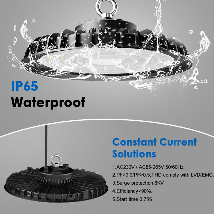Hot Sale IP65 Waterproof Warehouse Shop 100W 150W 200W 240W Commercial Ceiling Led High Bay Light
