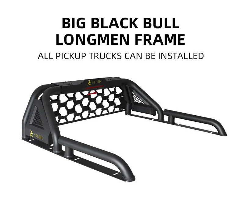Ford F150 DMAX NP300 Ranger Pickup Gantry Rack with Sports Roll Bar Handrails Cargo Carrier & Bracket