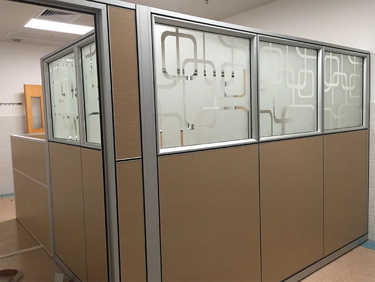 Office Clean Glass Soundproof Dismountable Aluminum Partition