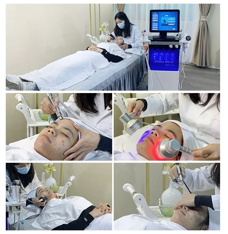 14 in 1 Salon Facial Machine Hydra Oxygen Jet Dermabrasion Hydro Aqua Peeling Beauty Face Equipment