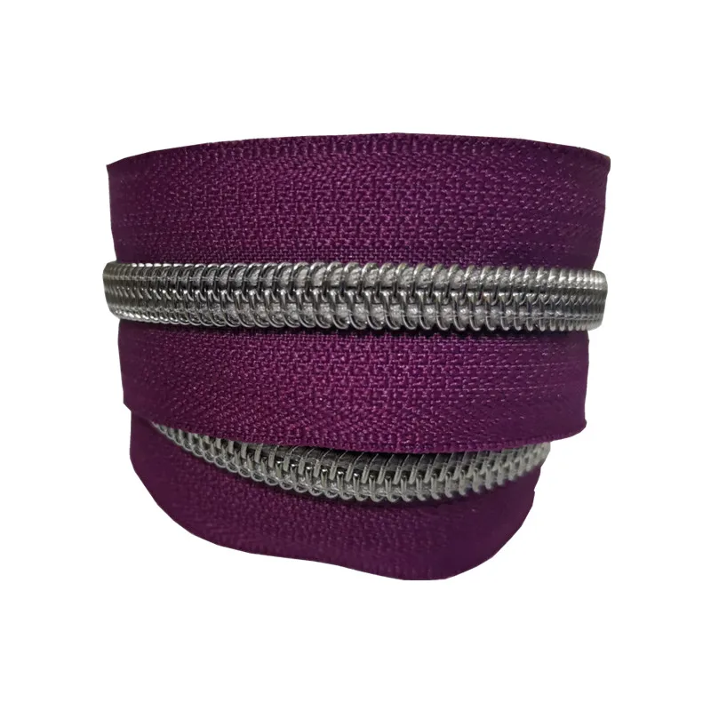 #5 antique silver nylon zipper