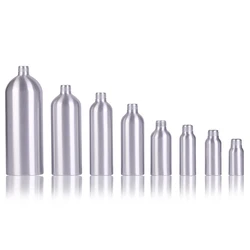 150ml 200ml 250ml 300ml 500ml aluminium bottle with metal silver screw cap