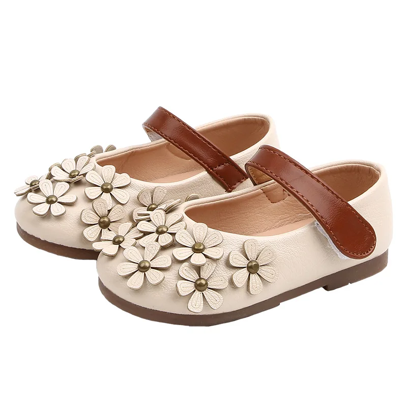 Детская Классическая школьная обувь на возраст 0-1 года, милая летняя Осенняя повседневная обувь для девочек с цветочным украшением