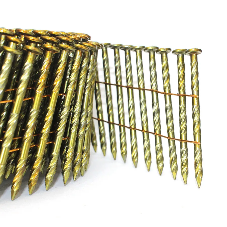 304 stainless steel galvanized screw spiral shank coil nails pallets coil nails Clavos Helicoidal