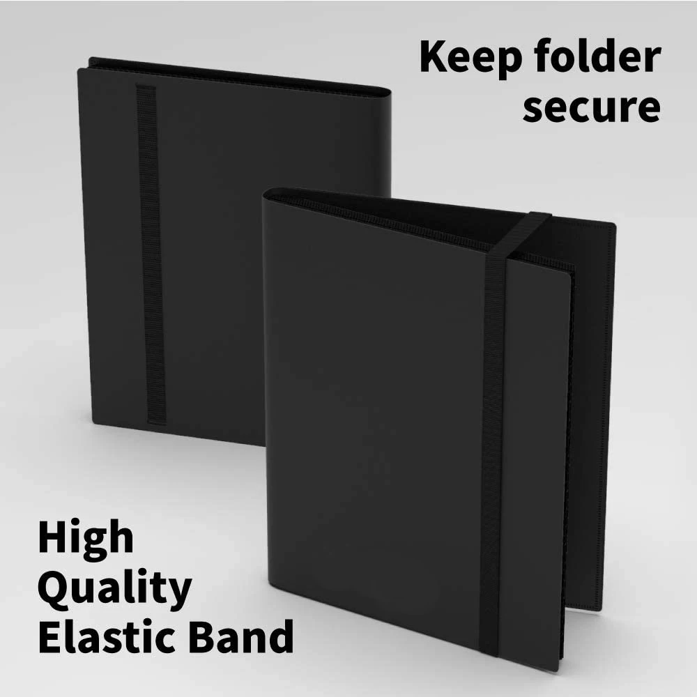 Premium 4 Pocket 160 Cards Binders Holder Double Side Baseball Card Binder Album for Pokemon Yugioh, MTG, TCG, Football