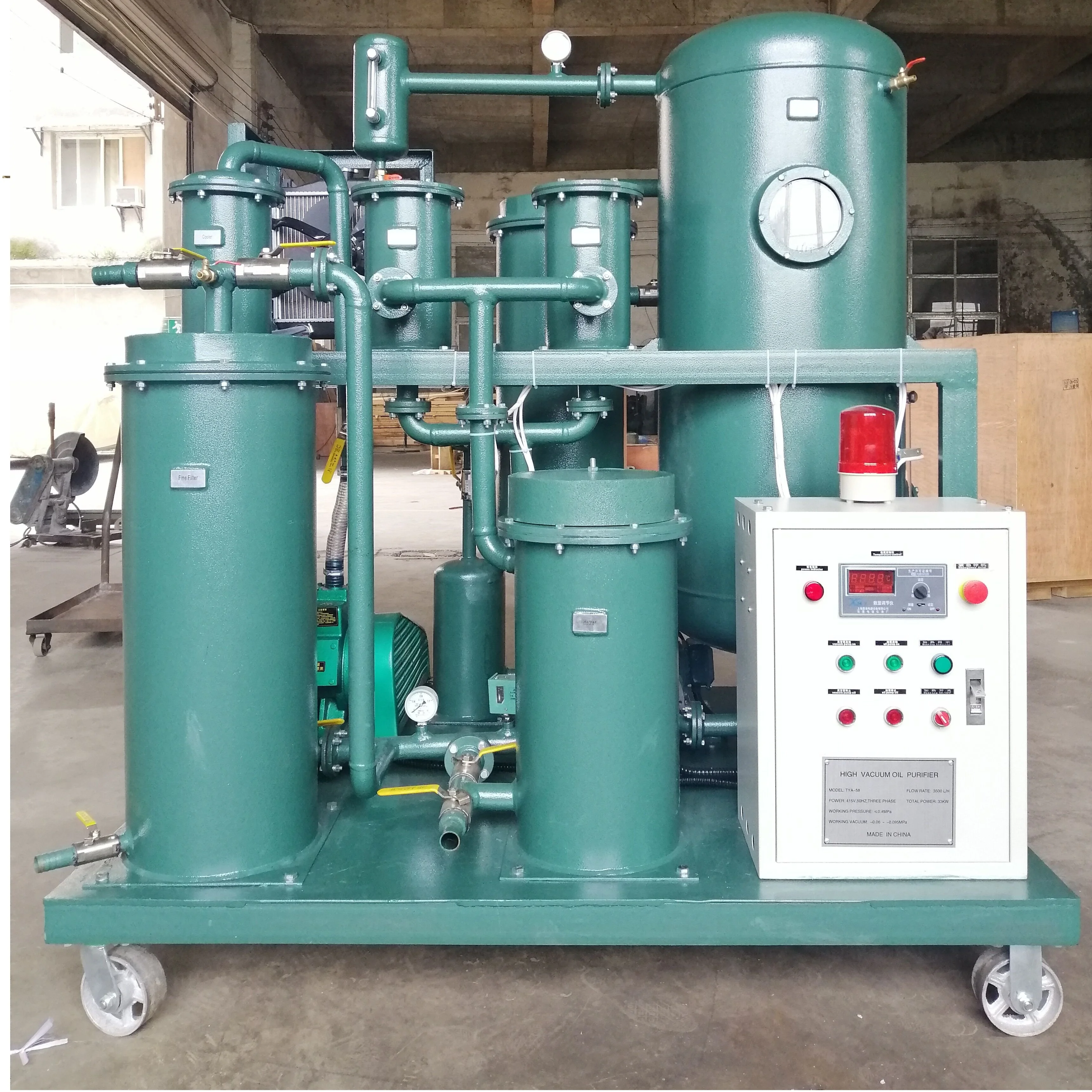 ISO VG 320 Hydraulic Oil Purification Systems / VG 46 Turbine Oil Purifier