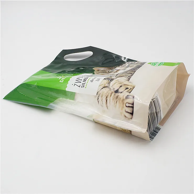 Reusable Heat Seal Plastic Stand Up Packaging China Manufacture Cat Litter Packaging Bag for cat litter