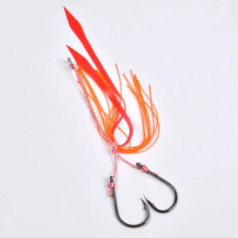 Free Samples Wholesale High Carbon Iron Hook Silicone Wire Buzz Bait BKK Double Hook For Sea Fishing