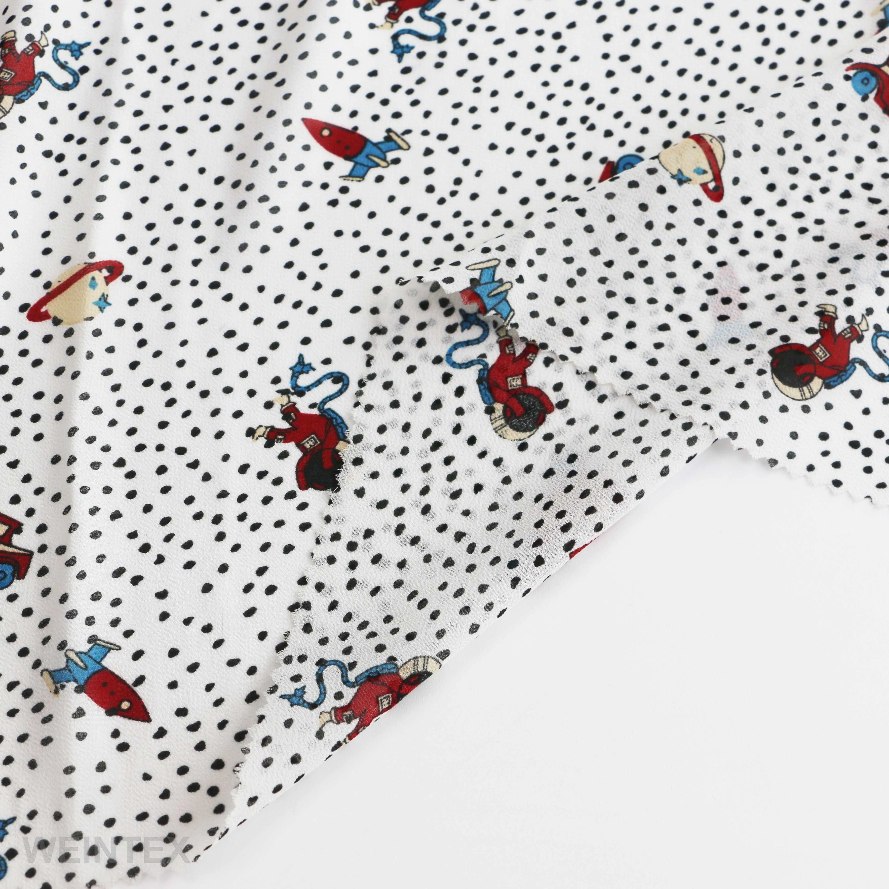 
Polka dot baby prints wholesale fabric breathable chiffon for garment 