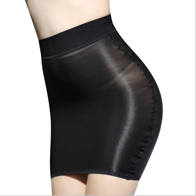 Fashion Lady Elastic Shining Tight Skirt Mini Skirt Japanese Sexy Slim Package Hip Short Skirt